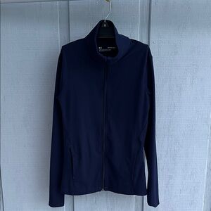 Under Armour Women's Utility Jacket Navy Full Zip Fitted Size XS EUC
